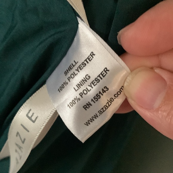 Azazie sz 8 bridal formal gown nwt Blaine style pine color BEAUTIFUL! - Picture 11 of 11